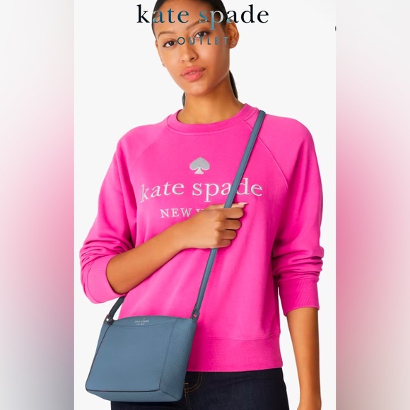 Kate Spade baby dusty blue pebbled leather Monica crossbody NWT - Picture 17 of 17